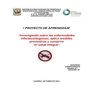 I PROYECTO DE APRENDIZAJE.(6TO GRAD...