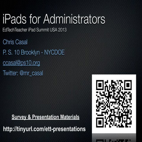 The iPad for Administrators - #ettipad