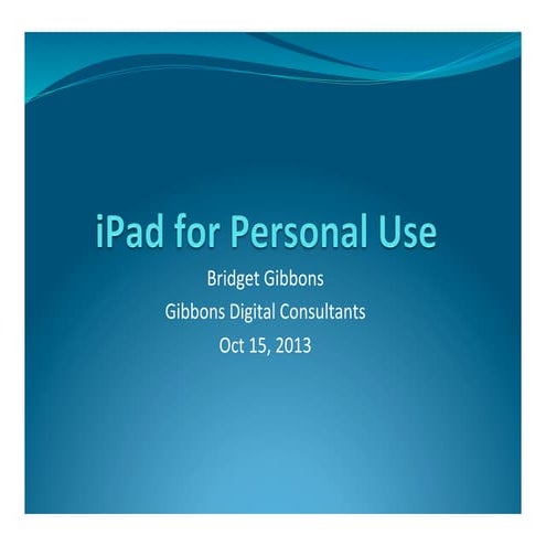 iPad for Beginners