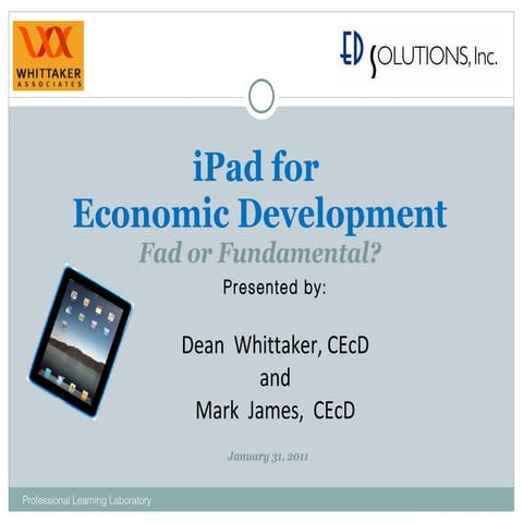 I pad for economic development pll webinar-1-31-11