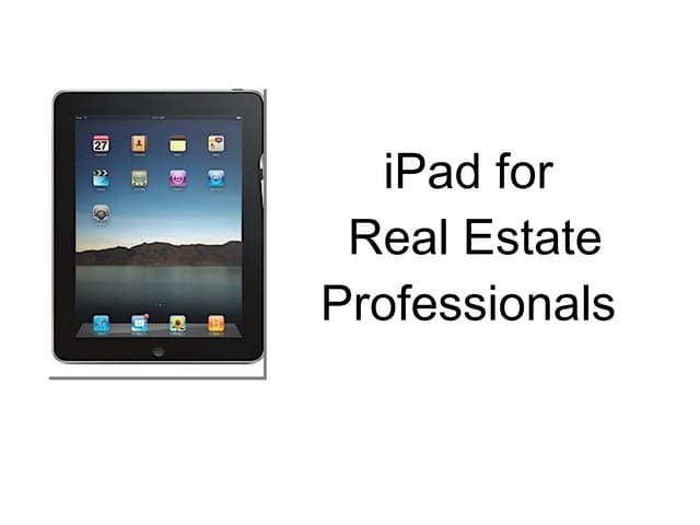 Ipad for real estate