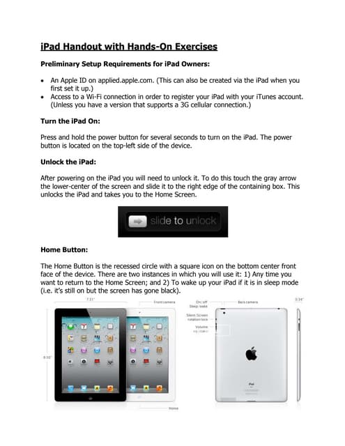 iPad handout