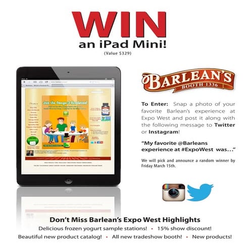 iPad Mini #ExpoWest Giveaway! | PDF