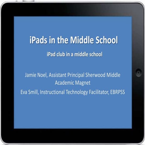 I pad presentation for LACUE 2010