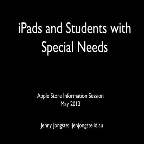 Ipads and special needs