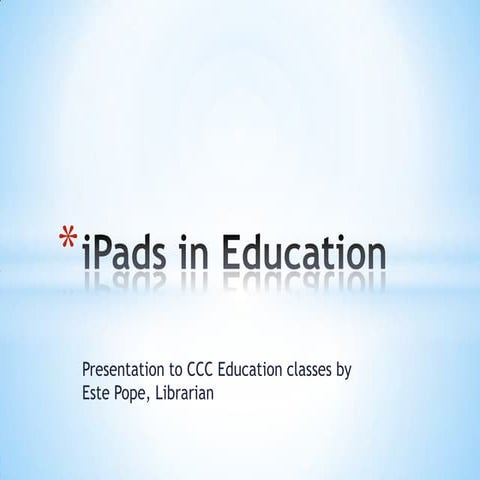 iPads in education