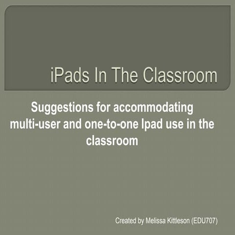 I pads in the classroom presentation