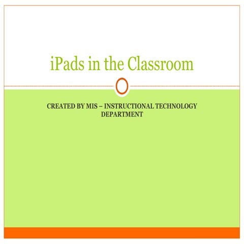 I pads in the classroom revisedra