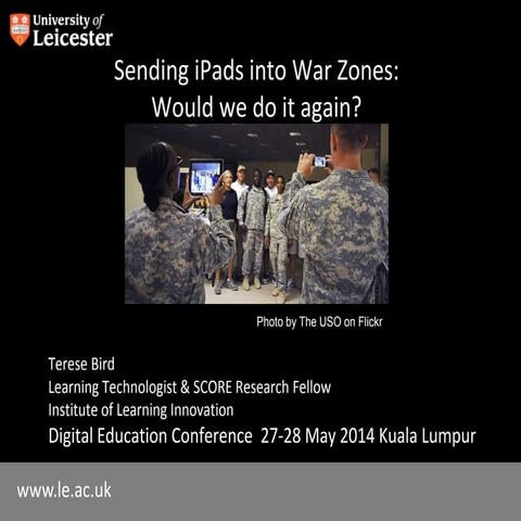 Sending iPads into War Zones: Would we do it again?