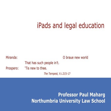 iPads & legal education