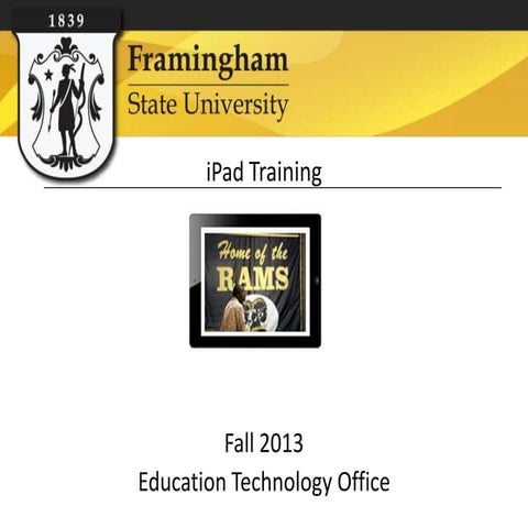 iPad Training Fall 2013
