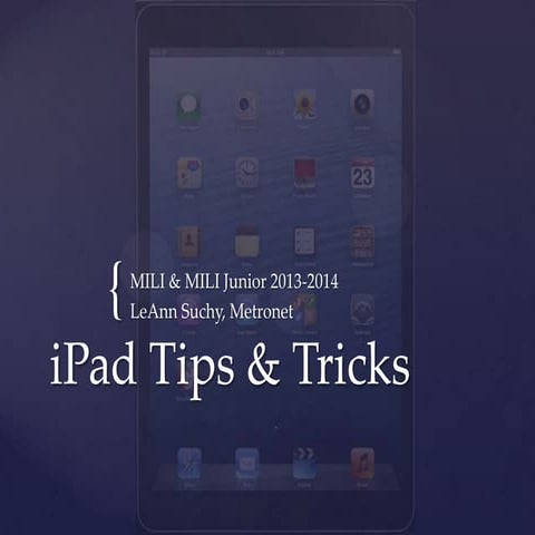 Basic iPad Tips & Tricks