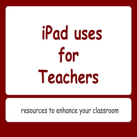 iPad for teachers