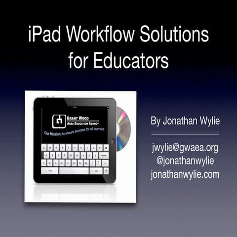 iPad Workflow Solutions for Educators