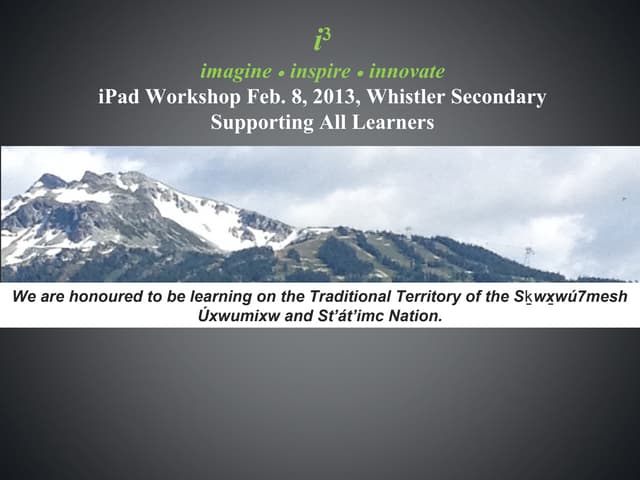 I pad workshop   supporting all learners