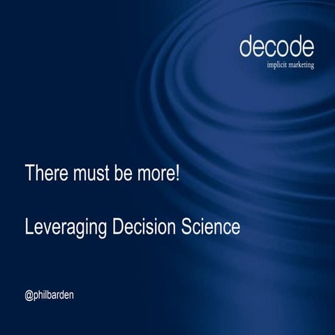 IPA Eff Fest: Phil Barden, Decode Marketing 