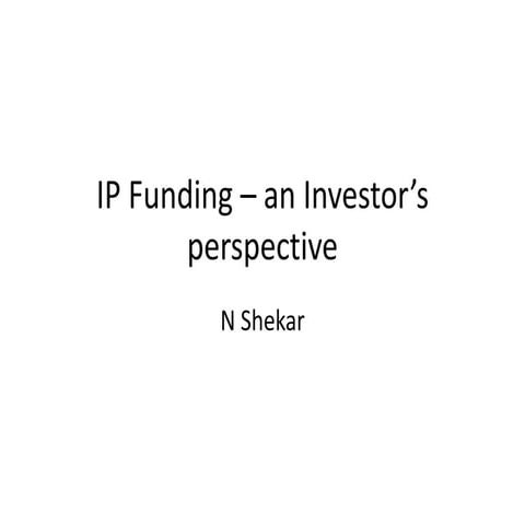 Ip and venture funding