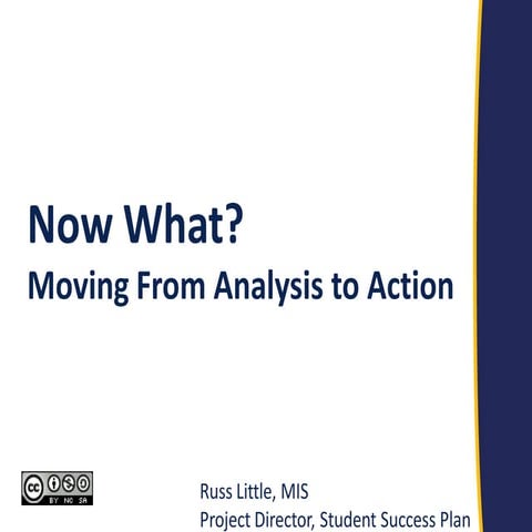 IPAS Eco-System: Moving from Analysis to Action with the Student Success Plan