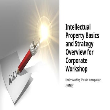 IP basics & Strategies, IP basics & Strategies
