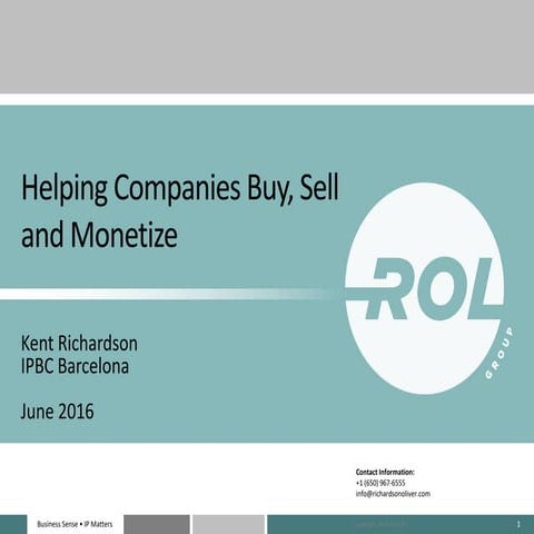 Helping Companies Buy, Sell and Monetize
