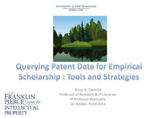 Querying Patent Data for Empirical Scholarship : Tools and Strategies