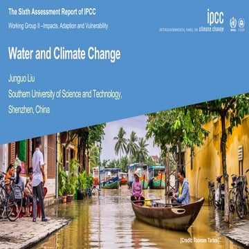 Dr. Junguo Liu's presentation on IPCC findings Water chapter