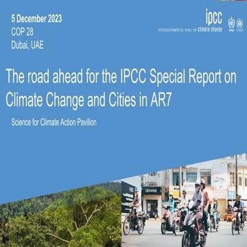 The road ahead for the IPCC Special Report on Climate Change and Cities ...