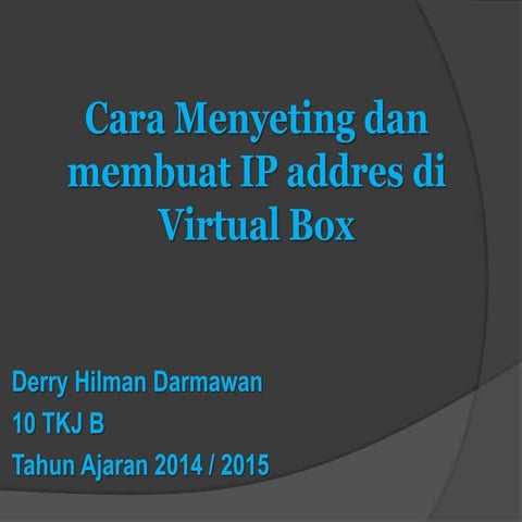 Setting IP Address CentOS