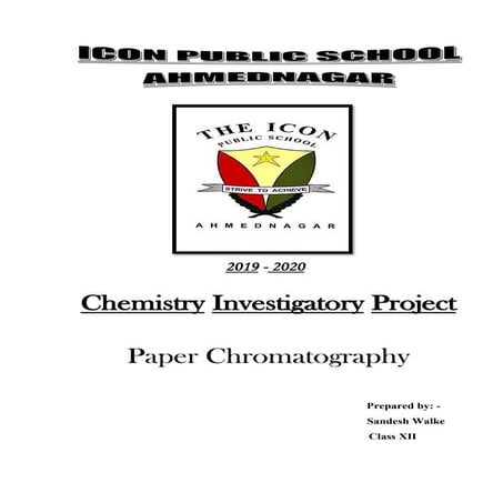 paper chromatography project class 12