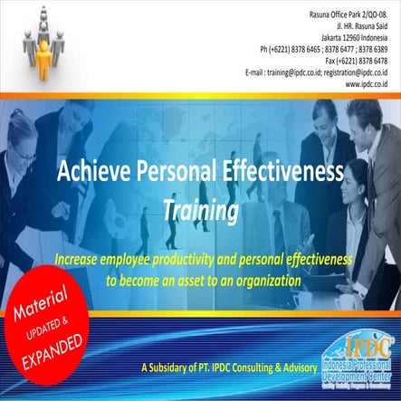 Ipdc training 2014    personal effectiveness training