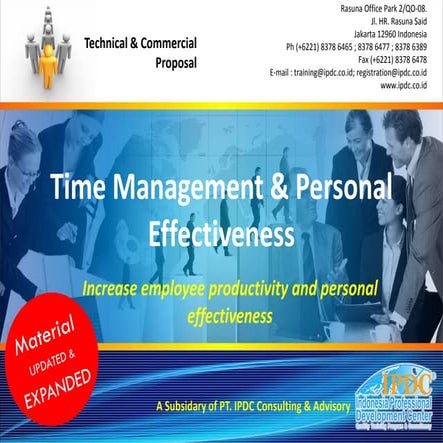 Ipdc training 2014   time management & personal effectiveness
