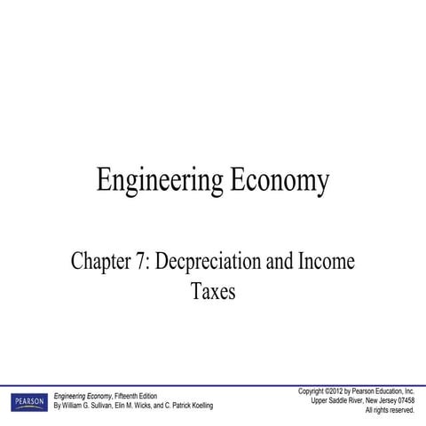 Depreciation and income taxes