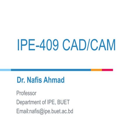 Introduction to CAD/CAM