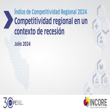 Presentacion del Indice de Competitividad Regional INCORE 2024 | PDF