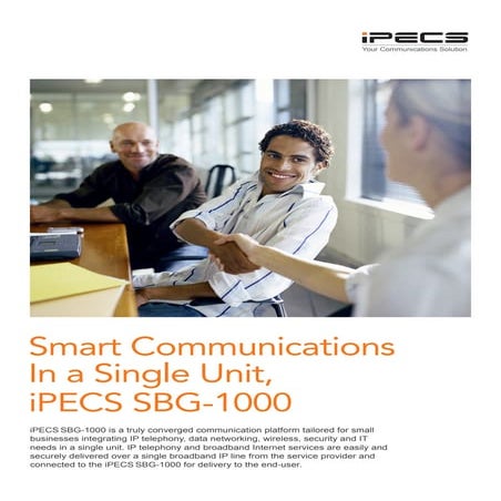 Ipecs sbg-1000 brochure | PDF