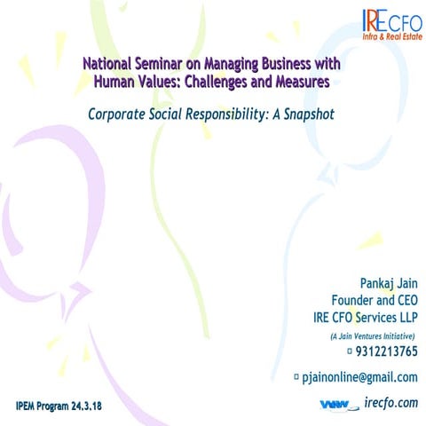 Corporate Social Responsibility - A Snapshot