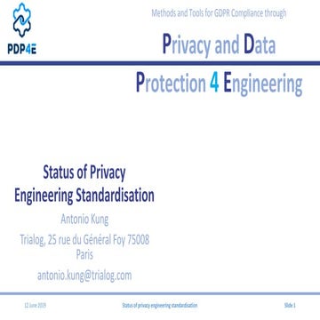 Privacy Data Protection for Engineers - PDP4E | PPTX