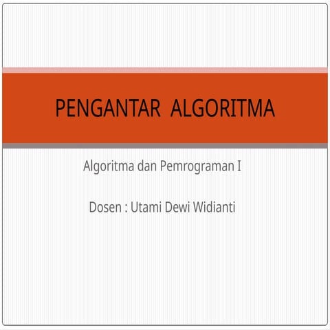 Pematerian Pembelajaran Algoritma Pemrograman | PPT