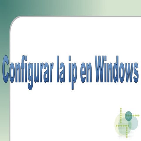 Cambiar ip en windows