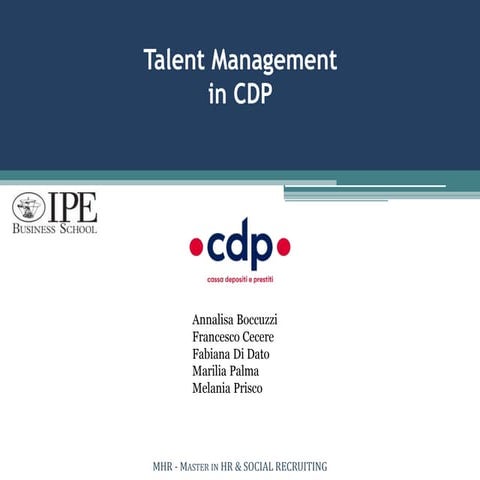 Il talent management in Cassa Depositi e Prestiti
