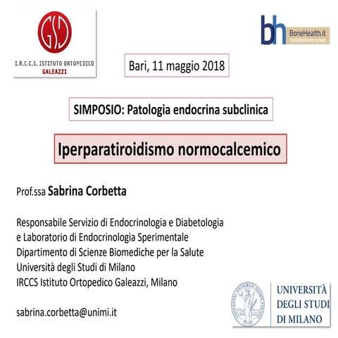 Iperparatiroidismo normocalcemico  