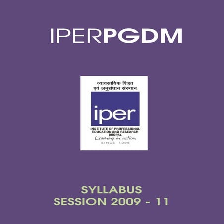 Iper pgdm  syllabus