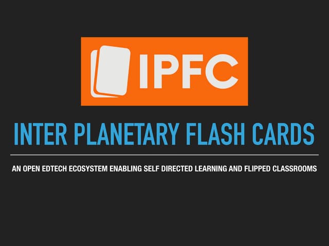 An Introduction to Inter Planetary Flash Cards