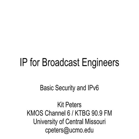IP For Broadcast Engineers