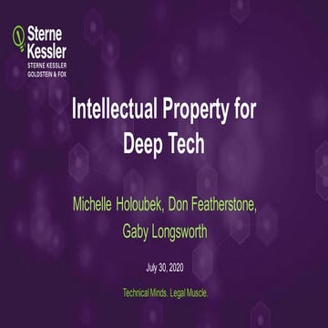 Intellectual Property for Deep Tech