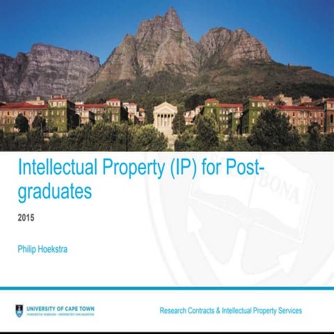Intellectual Property Information for Postgraduate students by Philip Hoekstra
