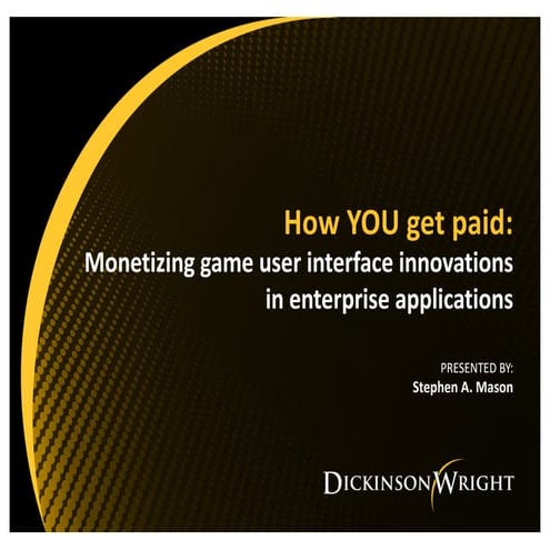 Monetizing Game User Interface Innovations in Enterprise Applications