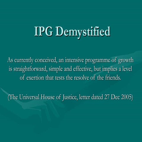 IPG Demystified | PPT