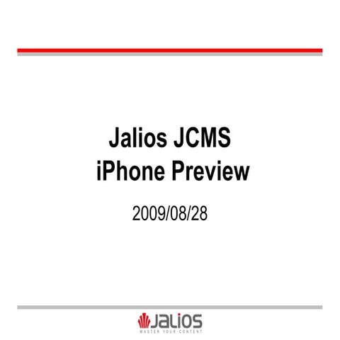 Jalios JCMS - iPhone Preview