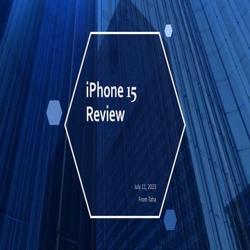 iPhone 15 Review.pptx